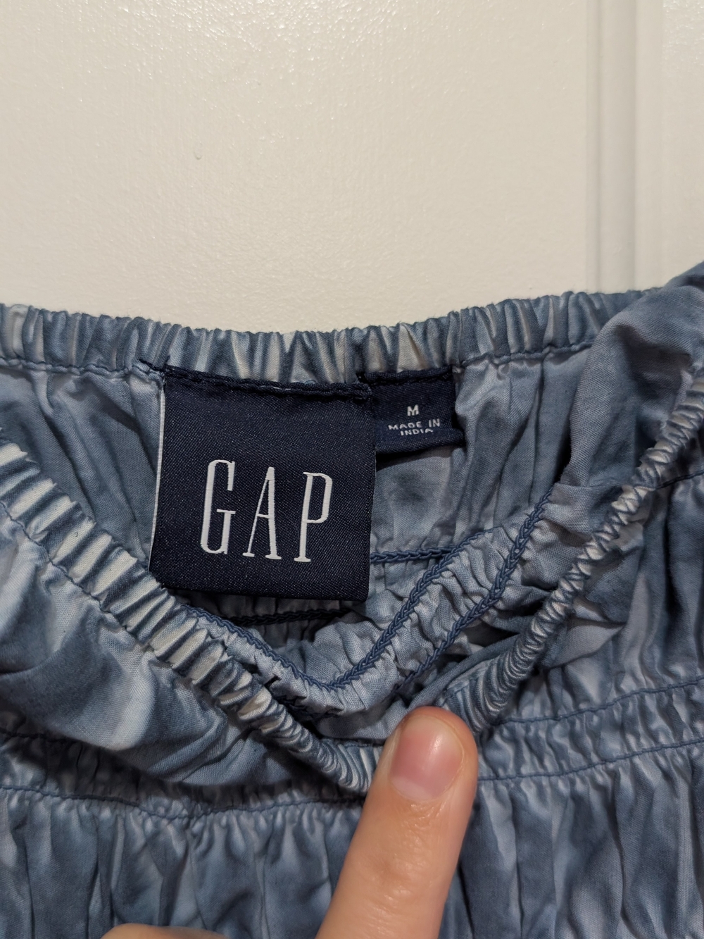 Gap Smocked Chambray Maxi Dress in Light Blue - Picture 9 of 10